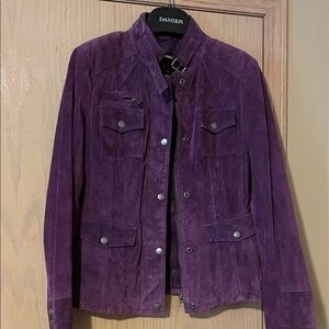 Danier Deep Purple Suede Jacket